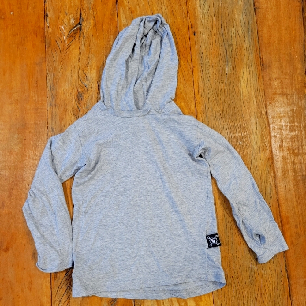 Nununu toddler long sleeve hooded shirt, size 18-24 months
